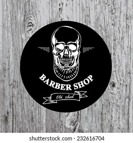 Barber shop label,vector icon.