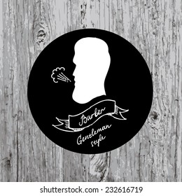 Barber shop label,vector icon.