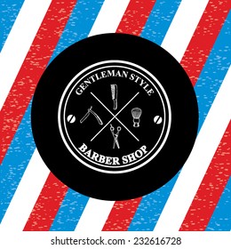 Barber shop label,vector icon.