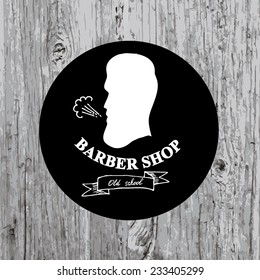 Barber shop label,vector icon.