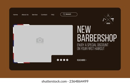 barber shop landing page design 