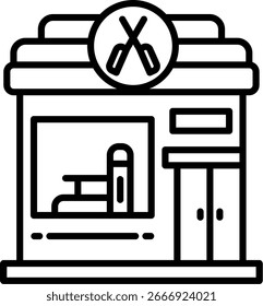 Barber shop Line vector Icon Design