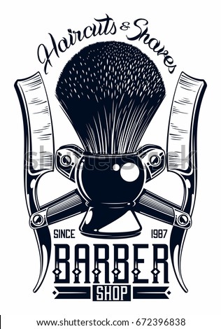 barber shop logo stock vector royalty free 672396838 shutterstock