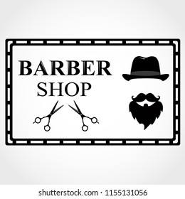Barber Shop Logo. Barbershop emblem, label, badge, logo. Isolated. Flat design. Vector illustration