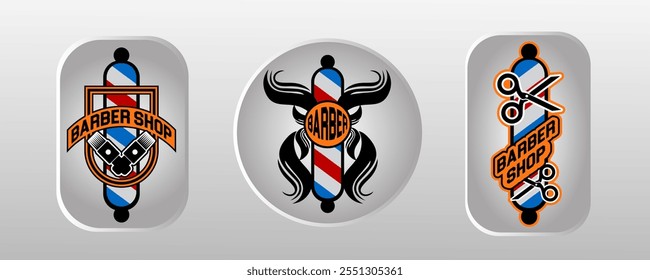 barber shop logo design for advertising 