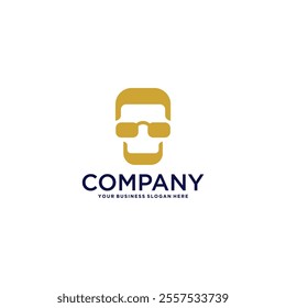 barber shop logo design with human