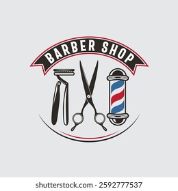 Barber Shop Logo Design illustration