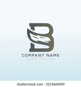 barber shop logo design letter B