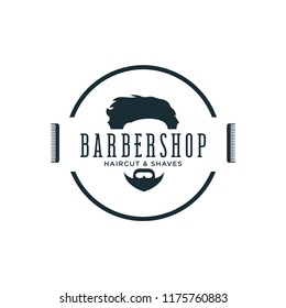 Barber shop Logo Design Template, Badges and Emblem