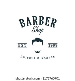 Barber shop Logo Design Template, Badges and Emblem