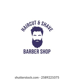 Barber shop logo design template