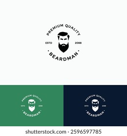 Barber shop logo design template