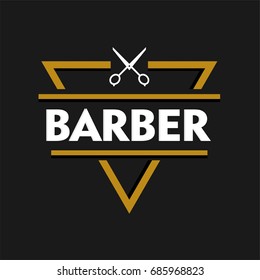 Barber shop logo design template