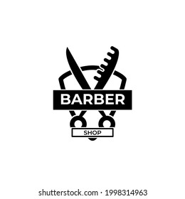 Barber Shop Logo Design Template.Vector Illustration