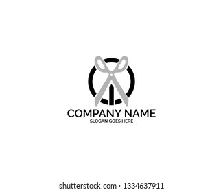 Barber shop logo design vector