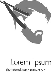 barber shop logo design, vector barber shop with a simple concept. suitable for business and others.