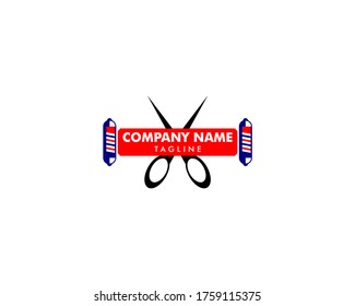 Barber shop logo design vector