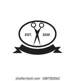 Barber shop logo design vector template