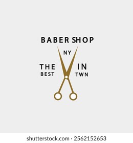 barber shop logo design  vector simple