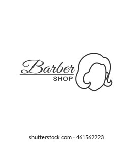 Barber shop, logo design, vector template EPS 10