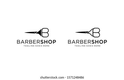 Barber shop logo designs concept	
