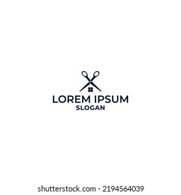barber shop logo, barber equipment, simple icon logo