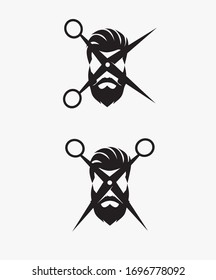 Barber shop logo graphic trendy design, salon logo design.