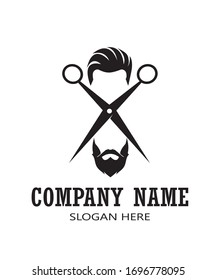 Barber shop logo graphic trendy design, salon logo design.