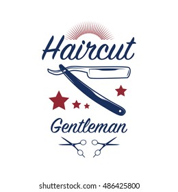 Barber shop logo, Hair cut logo