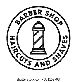 Barber shop logo. Haircuts and shaves.