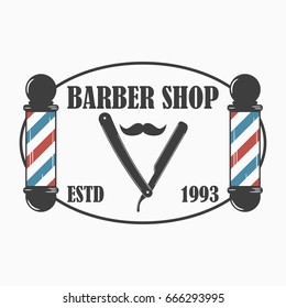 Barber Shop Logo Hairdressing Salon Template Stock Vector (Royalty Free ...