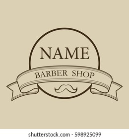Barber shop logo icon