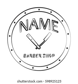 Barber shop logo icon