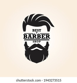 barber shop logo icon design vector 