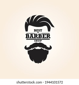 Barber shop logo icon design 