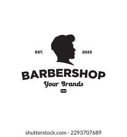 Barber shop logo icon vector.