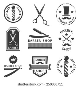 Barber shop logo, labels, badges vintage