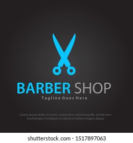 Barber shop logo with modern concept. Vector illustration