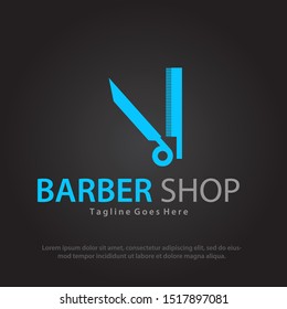 Barber shop logo with modern concept. Vector illustration