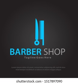 Barber shop logo with modern concept. Vector illustration