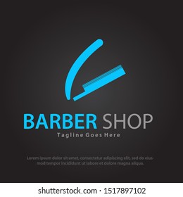 Barber shop logo with modern concept. Vector illustration