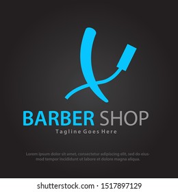 Barber shop logo with modern concept. Vector illustration