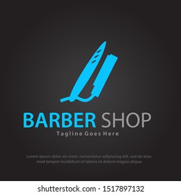 Barber shop logo with modern concept. Vector illustration