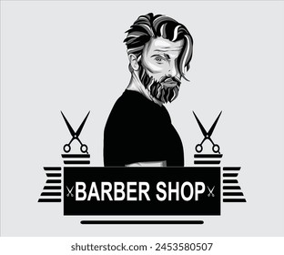 Logotipo de Barber Shop para nuevas Barber shops