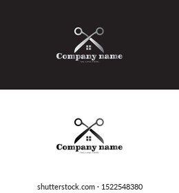 barber shop logo on black and white background