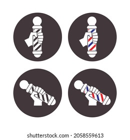 Friseur-Logo-Pol Vektorgrafik