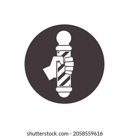 barber shop logo pole vector image