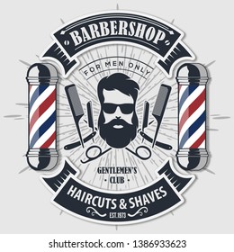 Barber Shop Logo Barber Pole Vintage Stock Vector (Royalty Free ...