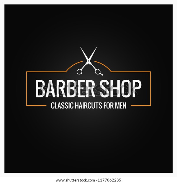 Barber Shop Logo Barber Scissors On Stock Vector (Royalty Free) 1177062235