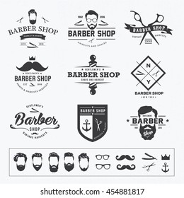 Barber Shop Logo Set